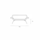 Fabricado en Italia. Sofá de espera en piel sintética Cesare. Viadurini