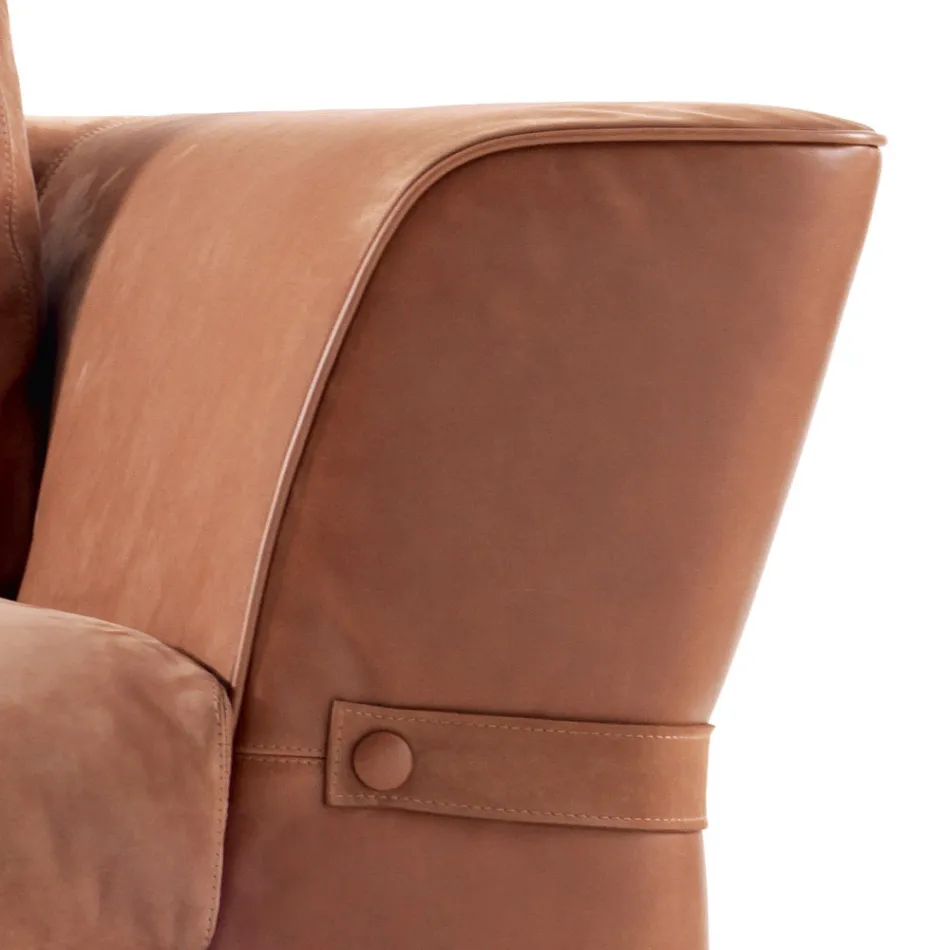 Sofá 3 plazas de tejido relleno de Grilli Joe hecho en Italia Viadurini