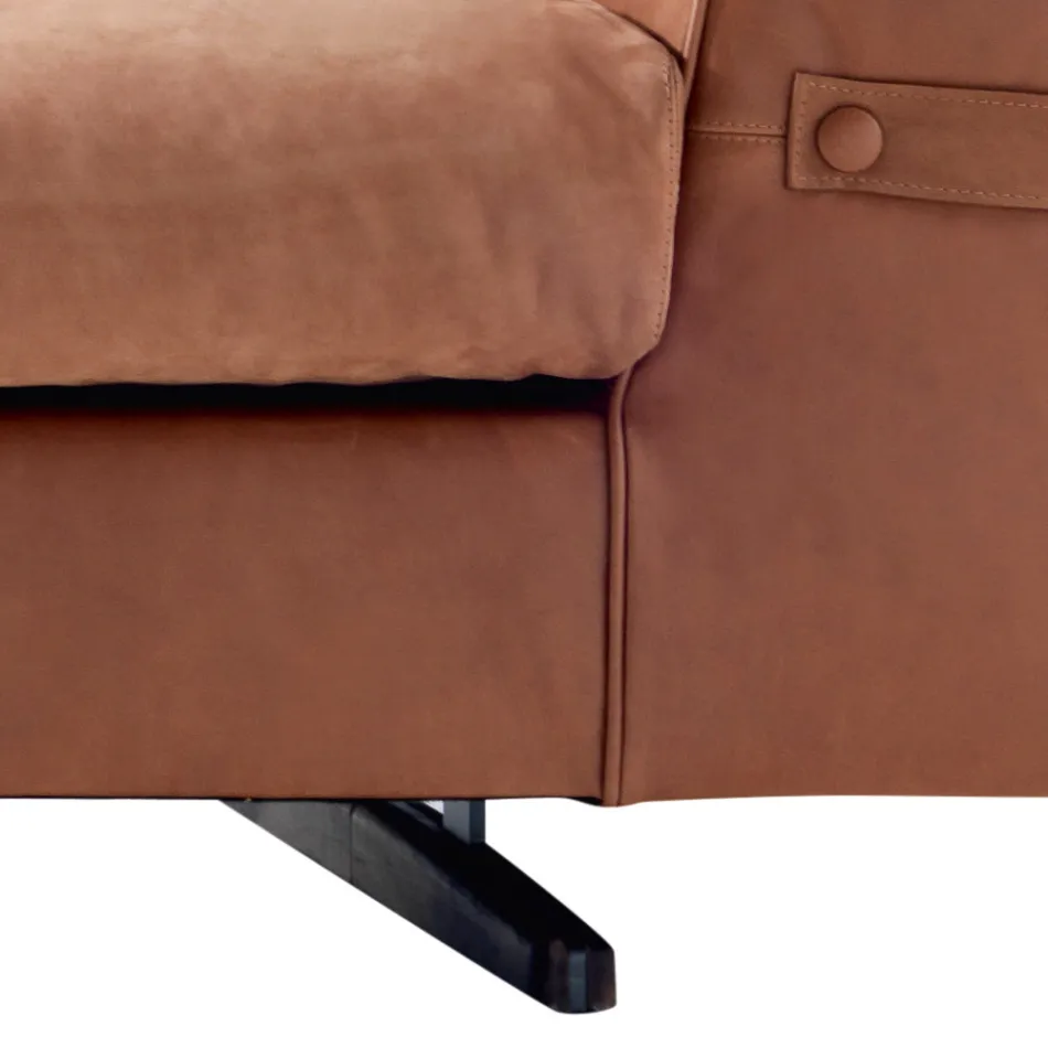 Sofá 3 plazas de tejido relleno de Grilli Joe hecho en Italia Viadurini