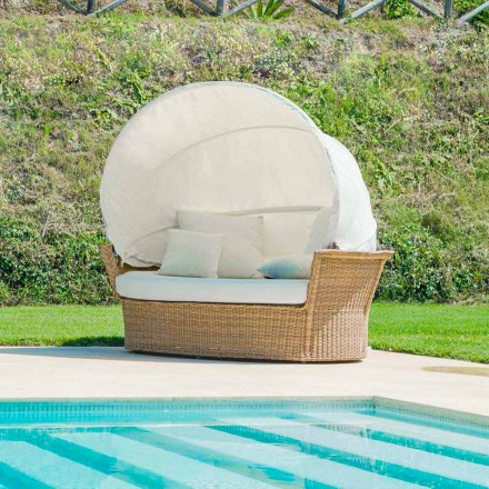 isla sofá de jardín relajante con Héctor hizo tejer a mano, de diseño moderno Viadurini
