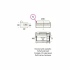 Sofá litera de diseño tapizado en tejido Made in Italy - Gretel Viadurini