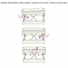 Sofá litera de diseño tapizado en tejido Made in Italy - Gretel Viadurini