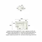 Sofá cama esquinero de diseño en tela beige Made in Italy - Ortensia Viadurini