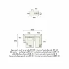 Sofá cama esquinero de diseño en tela beige Made in Italy - Ortensia Viadurini