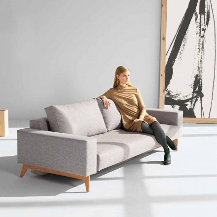 gris sofá cama moderno Idun hizo en Dinamarca - Innovación Viadurini