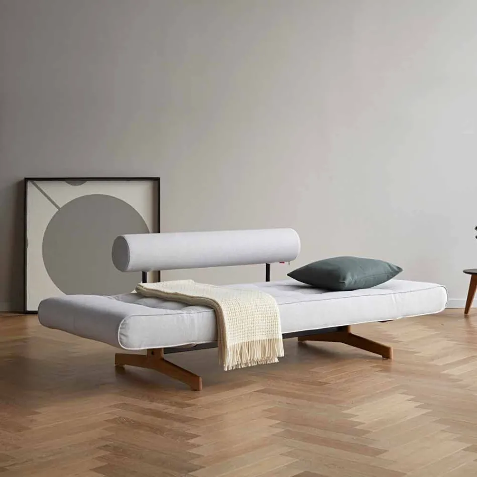 Sofá cama tapizado de diseño Ghia by Innovation en tela Viadurini