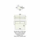 Sofá cama doble en tela de diseño Made in Italy - Anemone Viadurini