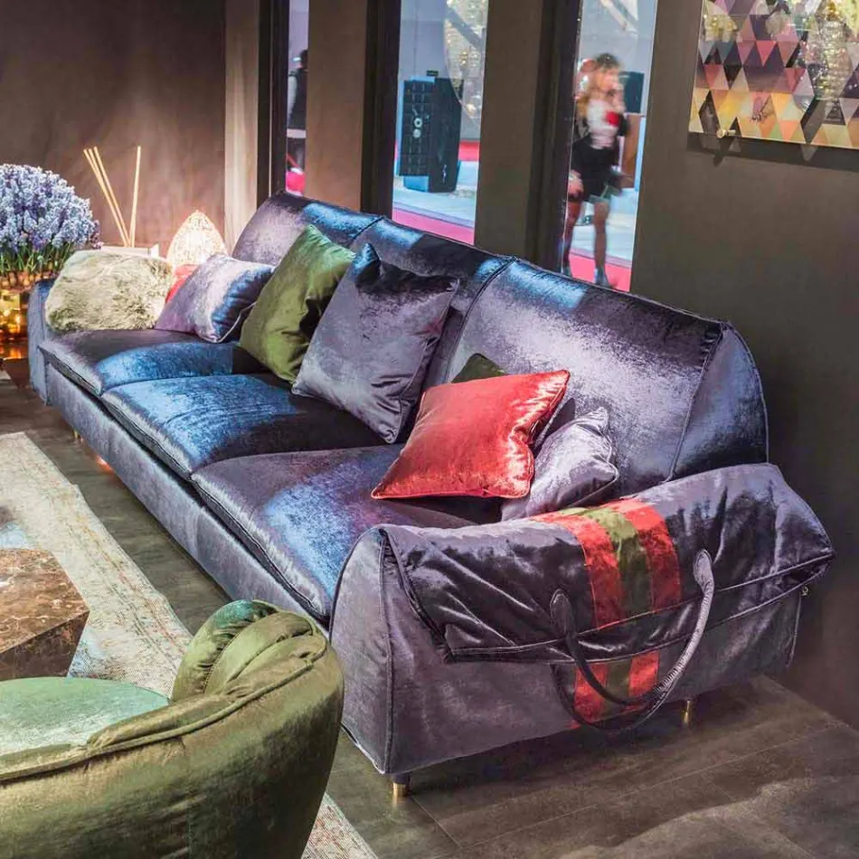 tela Sofá con apoyabrazos de las puertas lineales objetos Axel Viadurini