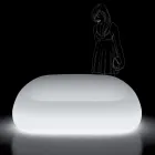 Sofá luminoso de exterior con luz LED en polietileno Made in Italy - Ervin Viadurini