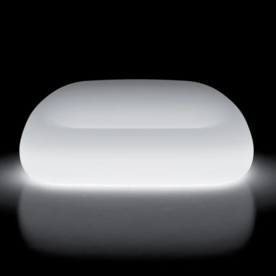 Sofá luminoso de exterior con luz LED en polietileno Made in Italy - Ervin Viadurini