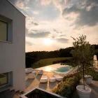 Sofá de exterior moderno en polietileno de diseño Made in Italy - Ervin Viadurini