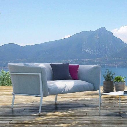 Sofá moderno para exterior o interior extraíble hecho en Italia - Carmín Viadurini