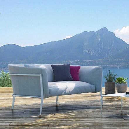 Sofá moderno para exterior o interior extraíble hecho en Italia - Carmín Viadurini