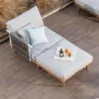 Sofá de Jardín Modular con 2 Respaldos de Cuerda - Bellatrix Viadurini