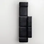 Saphir - Sofá modular moderno con base de cristal, fabricado en Italia. Viadurini