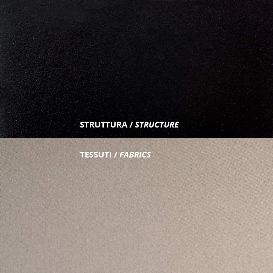 Sofá de exterior en acero de varios tamaños y cojines Made in Italy - Arwen Viadurini