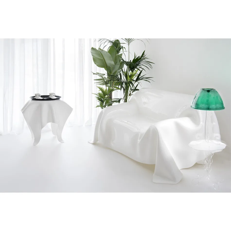 Sofá de plexiglás blanco o multicolor reciclable por dentro y por fuera - Jolly Viadurini