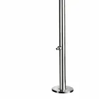 Ducha exterior en acero inoxidable cromado con lavapiés Made in Italy - Modeo Viadurini