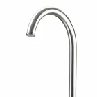 Ducha de jardín de acero inoxidable cromado con lavapiés Made in Italy - Marlen Viadurini