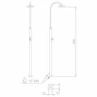 Ducha de jardín de acero con grifo temporizado Made in Italy - Norton Viadurini