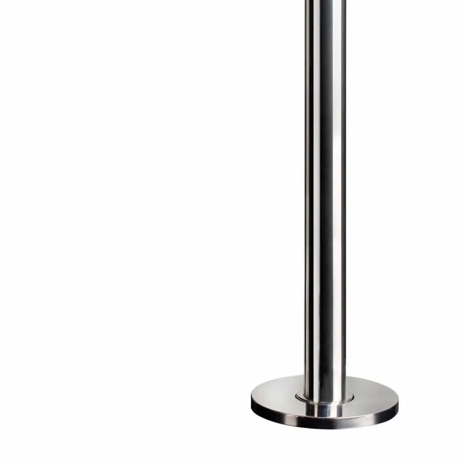 Ducha de jardín de acero inoxidable con cabezal de ducha redondo Made in Italy - Norton Viadurini