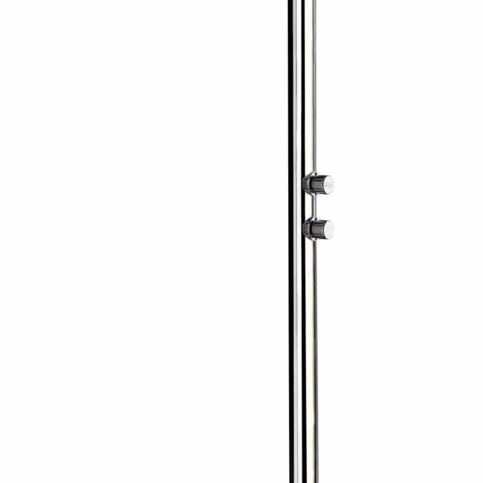 Ducha de jardín en acero inoxidable cromado con lavapiés Made in Italy - Modeo Viadurini