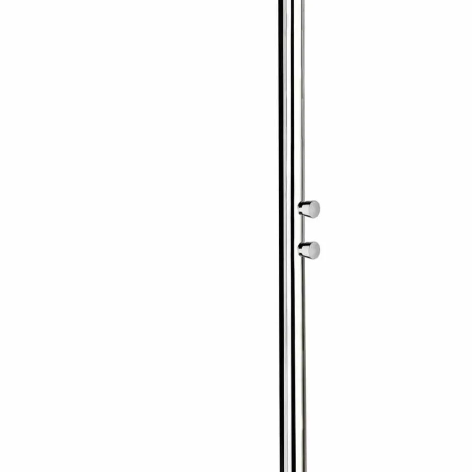 Ducha exterior de acero con lavapiés y temporizador Made in Italy - Modeo Viadurini