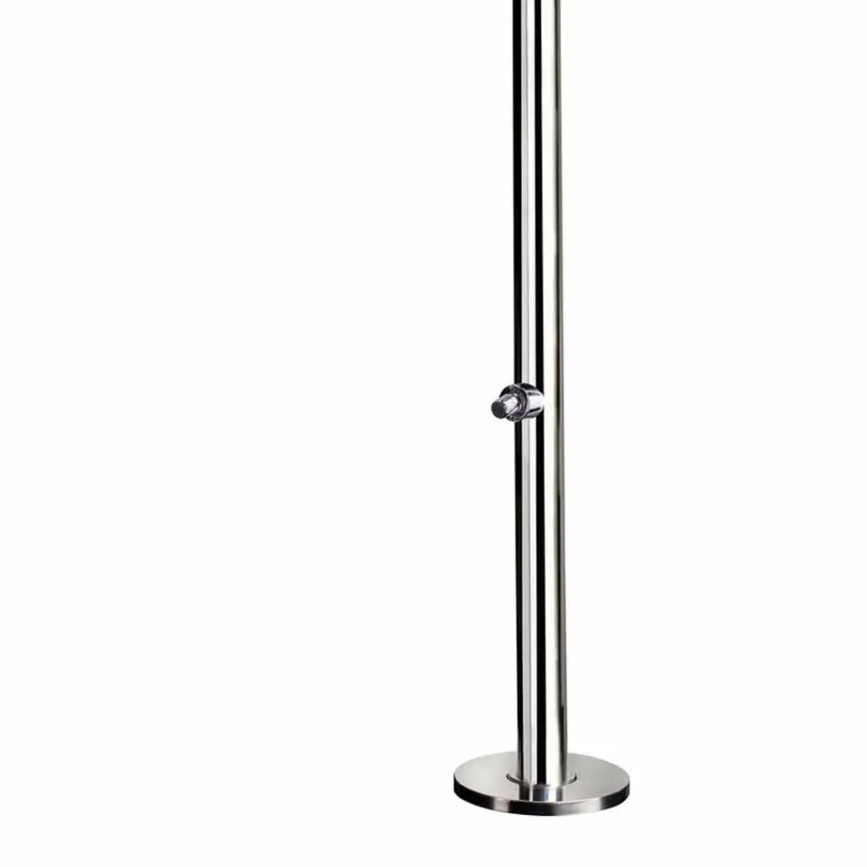 Ducha exterior de acero con lavapiés y temporizador Made in Italy - Modeo Viadurini