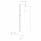 Ducha exterior de acero inoxidable con grifo temporizado Made in Italy - Modeo Viadurini