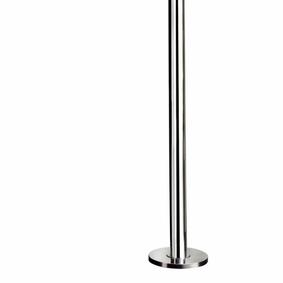 Ducha exterior en acero inoxidable cromado con mezclador Made in Italy - Modeo Viadurini