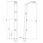 Ducha de jardín solar en acero inoxidable pintado de negro Made in Italy - Werner Viadurini