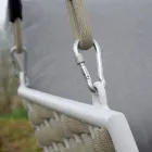 Columpio y asiento de jardín de aluminio con cojines hidrófugos - Playa Viadurini