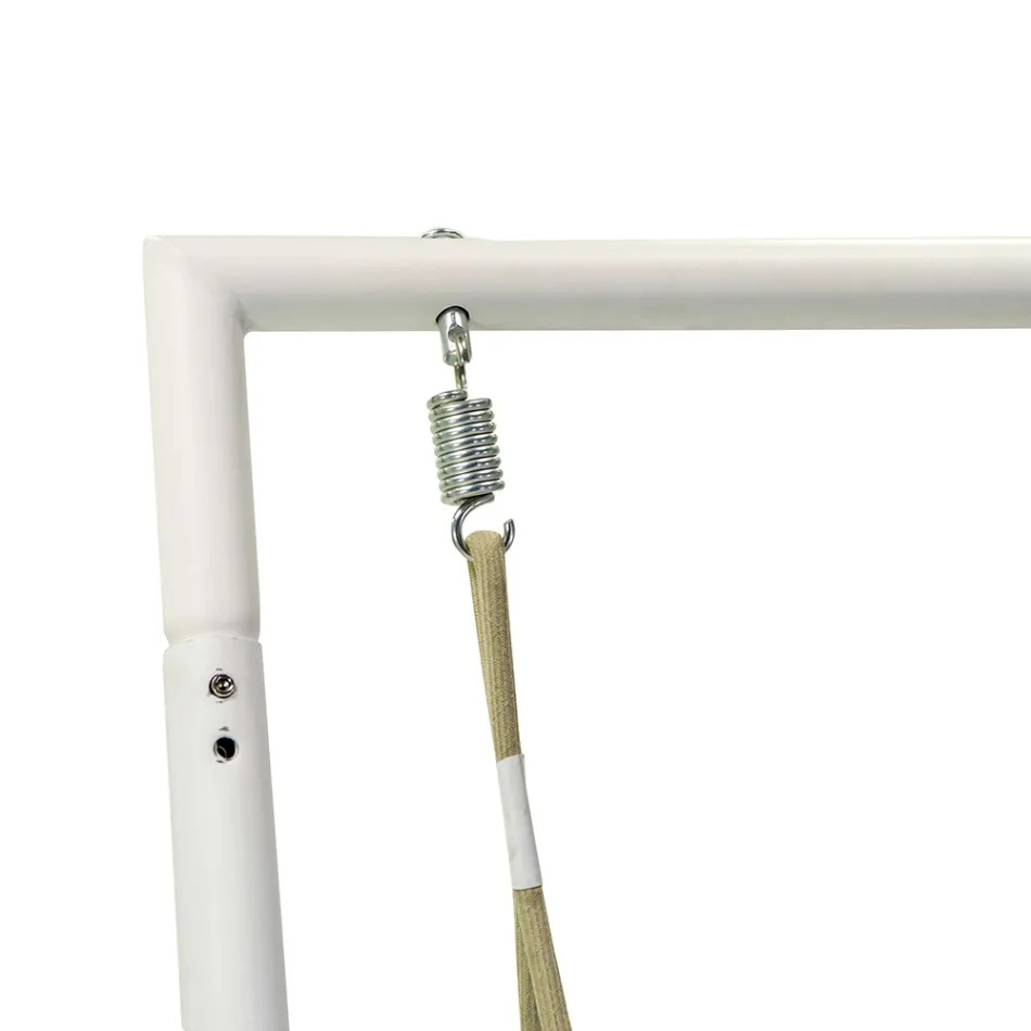 Columpio y asiento de jardín de aluminio con cojines hidrófugos - Playa Viadurini