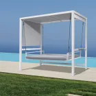 Columpio de jardín suspendido de aluminio pintado - Broccard Viadurini