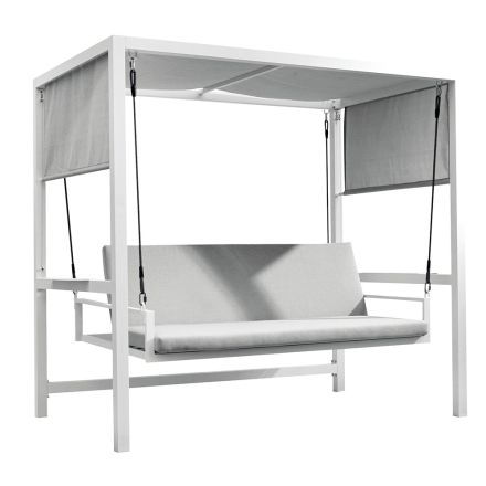 Columpio de jardín suspendido de aluminio pintado - Broccard Viadurini