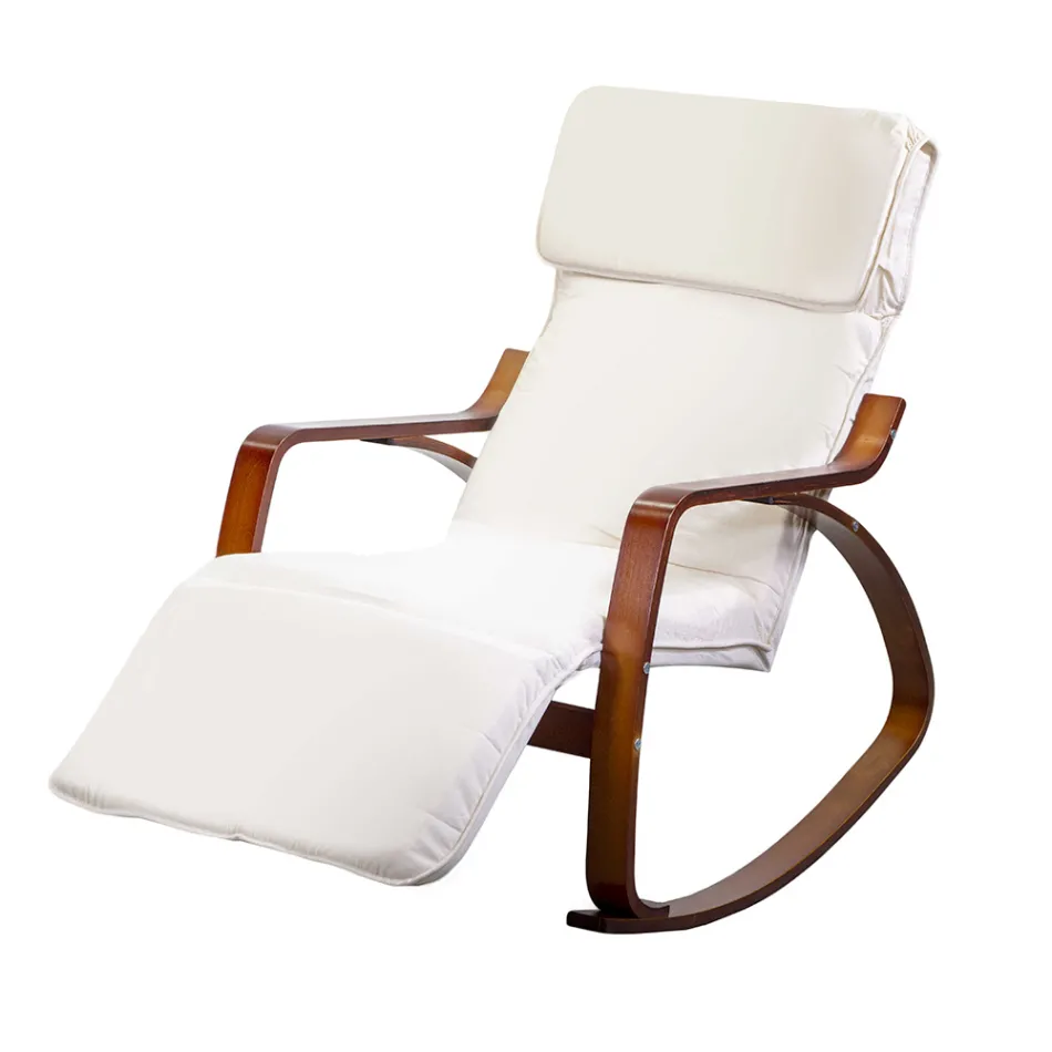 Columpio de interior de madera de abedul y tela - Abissi Viadurini