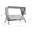 Columpio convertible en cama para el jardín en acero y tela - Recordemos  Viadurini