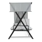 Columpio convertible en cama para el jardín en acero y tela - Recordemos  Viadurini