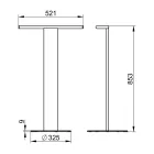 Lavabo con toallero doble en aluminio blanco o negro - Alcade Viadurini