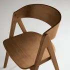 Dos sillas con acabado efecto madera y respaldo curvo en dos colores - Vesta Viadurini