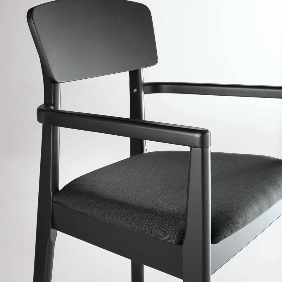 Dos sillas con estructura de madera ecológica y asiento acolchado de MDF - Loto Viadurini