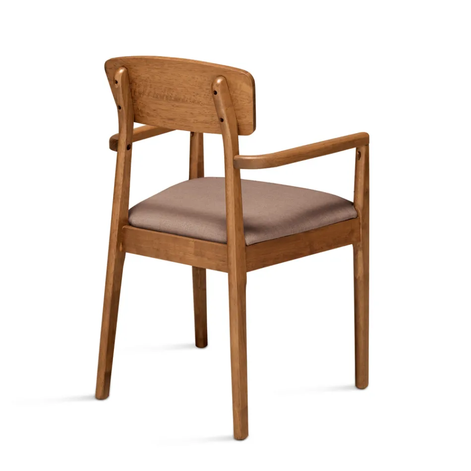 Dos sillas con estructura de madera ecológica y asiento acolchado de MDF - Loto Viadurini