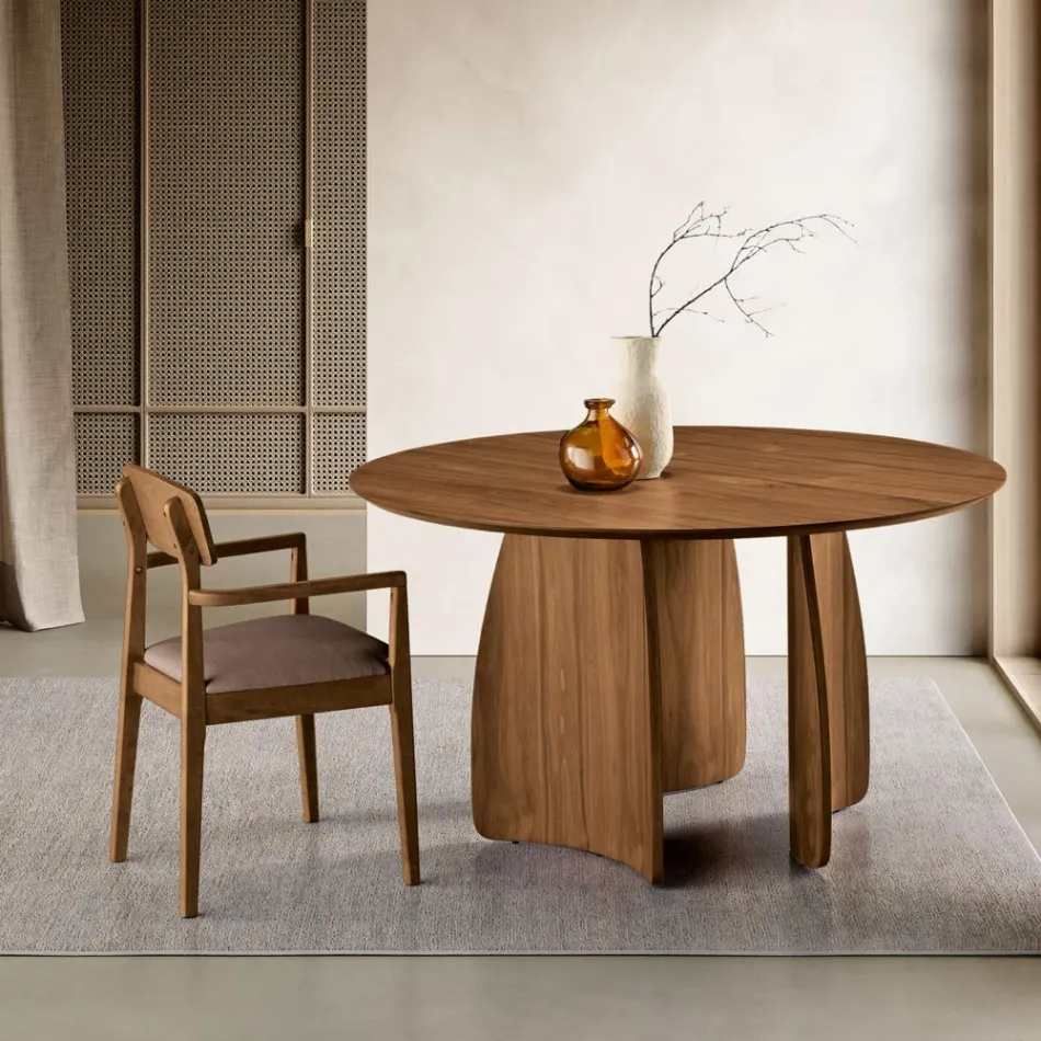 Dos sillas con estructura de madera ecológica y asiento acolchado de MDF - Loto Viadurini