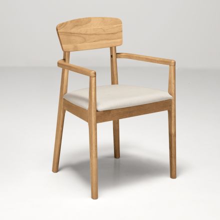 Dos sillas con estructura de madera ecológica y asiento acolchado de MDF - Loto Viadurini