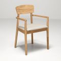 Dos sillas con estructura de madera ecológica y asiento acolchado de MDF - Loto