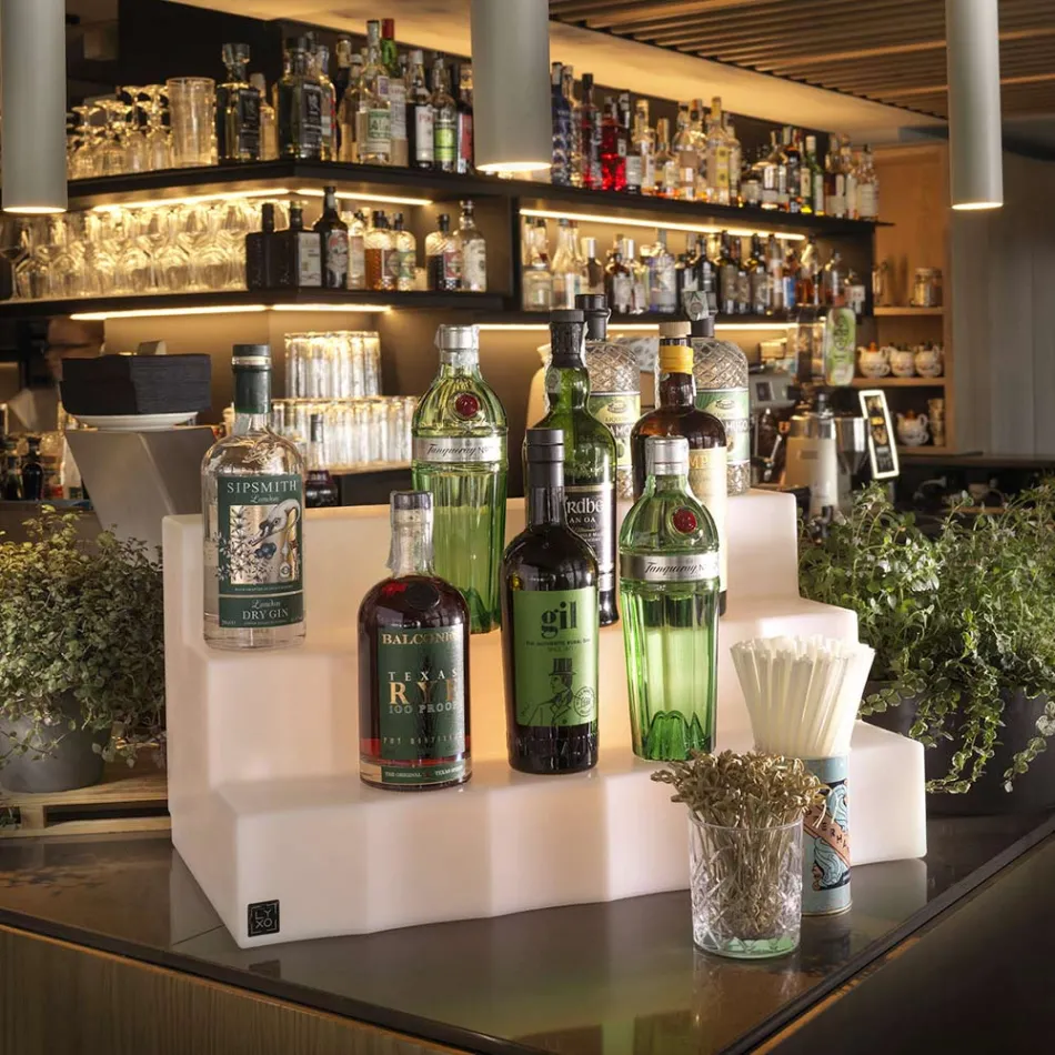 Expositor de botellas con tres escalones Made in Italy - Capo Viadurini