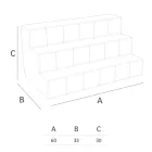 Expositor de botellas con tres escalones Made in Italy - Capo Viadurini