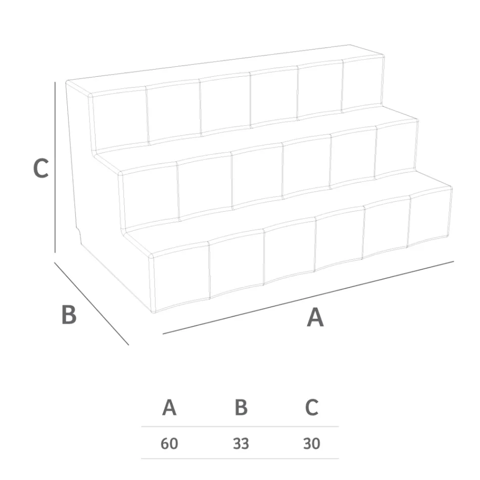 Expositor de botellas con tres escalones Made in Italy - Capo Viadurini