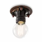 Diseño retro proyector del techo de cerámica y metal Cloe Ferroluce Viadurini