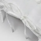 Funda de almohada de lino con encaje Armonia y cordones en polvo o espalda - Masone Viadurini